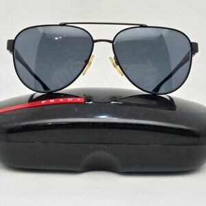 *SOLD* Prada Linea Rossa SPS 54T Black Frame Polarized Grey Lens Sunglasses